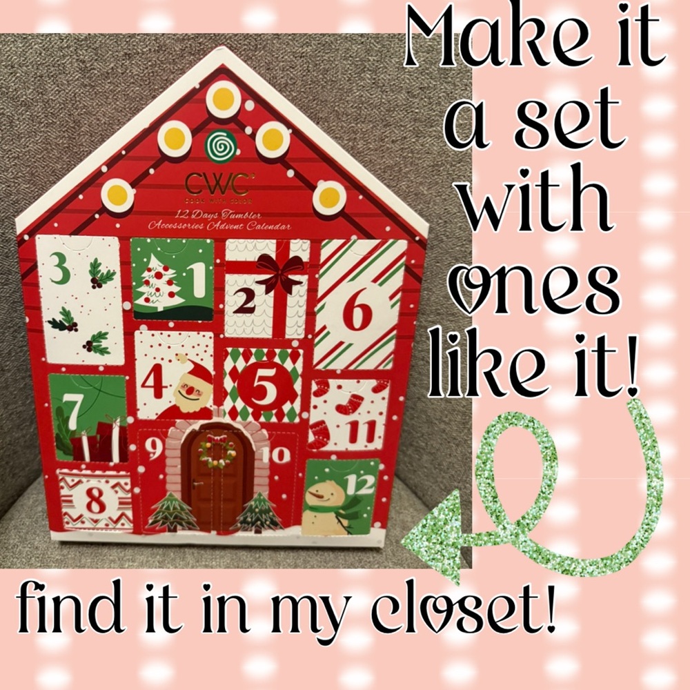 CWC Cook With Color Red Green Santa’s Workshop Christmas Straw Toppers Set, 6pc - Picture 11 of 11